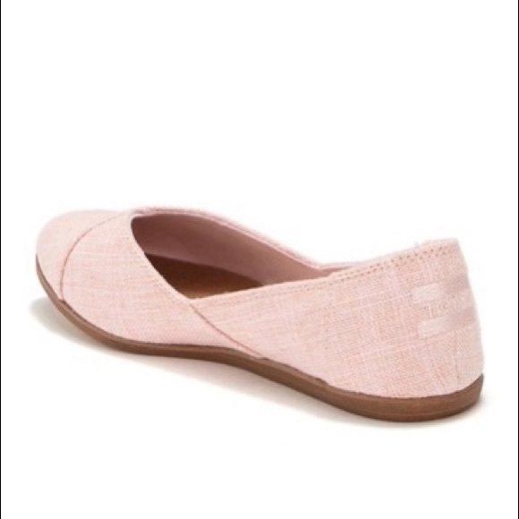 NWOB TOMS Jutti Pink Slubby Flats - Picture 2 of 9